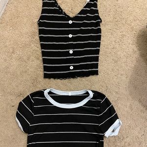 Black & White Crop tops